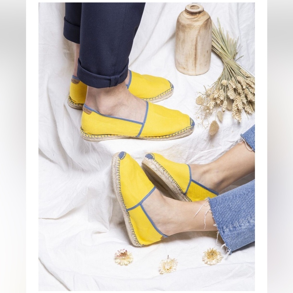 Toni Pons Classic Unisex Espadrille Flats Yellow Color - JASPER EU 47 US W15 M13
